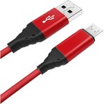 Дата-кабель USB А-microUSB, красный CBL208RD