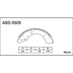 ABS0505, ABS0505_колодки барабанные!\ Honda Jazz II 1.2-1.4i 02