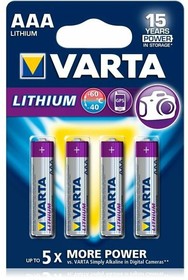 06103301404, Батарейка Varta Ultra Lithium (AAA, 4 шт.)