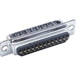 09643217800, 25 Way Panel Mount D-sub Connector Plug, 2.77mm Pitch