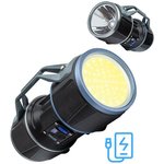 Фонарь-прожектор аккумуляторный ручной 10Вт LED+12Вт COB LED+красн ...