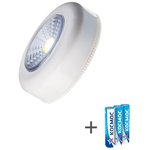 Фонарь-подсветка 1Вт COB LED 3xAAA (R03) корпус ABS-пластик бел. самокл ...