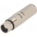 AC3F5MW, XLR Connectors 5 Pole XLR Metal Shell In Line Adapter Male to Male Pre-wired Nickel Finish