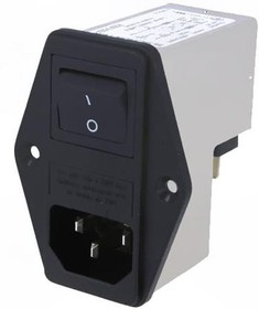 Фото 1/3 4304.4004, Filtered IEC Power Entry Module, IEC C14, General Purpose, 6 А, 250 В AC, 2-Pole Switch