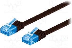 F.U/UTP6A-CU-005BR, Коммутационный шнур U/UTP 6a многопров Cu ПВХ коричневый WG