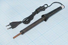 Фото 1/2 Паяльник электрический 24В, 65Вт, пластмассовая ручка, с вилкой; паяльник\ 24В\ 65Вт\\\\пластм. ручка, с вилкой