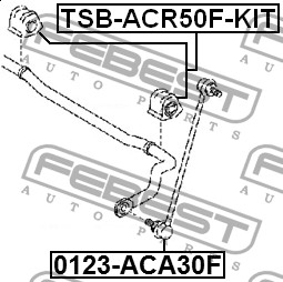 Фото 1/4 TSB-ACR50F-KIT, TSB-ACR50F-KIT_к-кт втулок стабилизатора переднего! d24.5\ Toyota Alphard/Estima/ Previa/Tarago 06