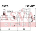 FD-CBV, ШРУС наружный 36x63x27