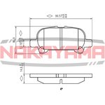 HP8504NY, Колодки тормозные дисковые задние Toyota Camry 02- USA