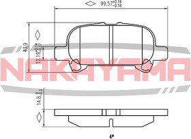 HP8504NY, Колодки тормозные дисковые задние Toyota Camry 02- USA