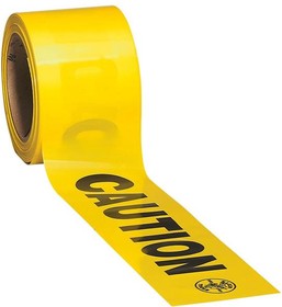 Фото 1/2 58001, Labels & Industrial Warning Signs Caution Tape, Barricade, CAUTION, Yellow, 3-Inch x 1000-Foot