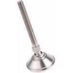 A080/002, M8 Stainless Steel Adjustable Foot, 450kg Static Load Capacity 10° ...