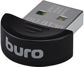 Фото 1/8 Адаптер USB Buro BU-BT30 BT3.0+EDR class 2 10м черный