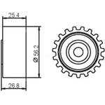 GT80230, Ролик зубчатого ремня ГРМ натяжной