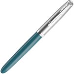 Ручка перьев. Parker 51 Core (CW2123506) Teal Blue CT F сталь нержавеющая подар.кор.
