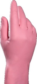 115176, Pink Latex Chemical Resistant Gloves, Size 6, XS, Latex Coating