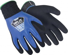 6065910, Black, Blue HPPE Abrasion Resistant, Cut Resistant Work Gloves, Size 10, XL, Nitrile Coating