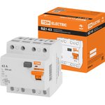 SQ0203-0043, RCD VD1-63 4P 63A 300 mA TDM Electric