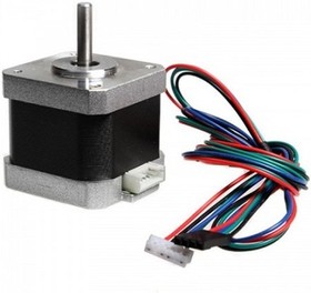 SM-42HB34F08AB (17HS3401), Шаговый мотор, 1.33А, 12В, фланец 42мм (Nema 17)