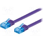 F.U/UTP6A-CU-005VI, Коммутационный шнур U/UTP 6a многопров Cu ПВХ фиолетовый WG