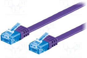 F.U/UTP6A-CU-005VI, Коммутационный шнур U/UTP 6a многопров Cu ПВХ фиолетовый WG