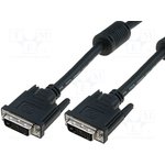 AK-320101-020-S, Cable; dual link; DVI-D (24+1) plug,both sides; 2m; black