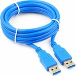Кабель USB 3.0 AM/AM 1.8м медь, экран, синий пакет, CCP-USB3-AMAM-6