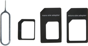Фото 1/3 Адаптер NanoSIM/MicroSIM/SIM 3в1