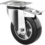 3677IEP160P63, Braked Swivel Castor Wheel, 350kg Capacity, 160mm Wheel