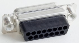 164X11789X, 25 Way Through Hole D-sub Connector Socket, with Mounting Hole