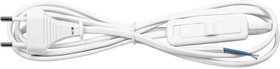 Фото 1/3 Сетевой шнур с выключателем, 230V 1,9м белый, KF-HK-1 23048
