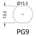 Mонтажный разъем VELLEDQ FLH-M12-F08(PG9)-0.3, Розетка, Прямой с кабелем ...