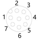 Mонтажный разъем VELLEDQ FLH-M12-F08(PG9)-0.3, Розетка, Прямой с кабелем ...