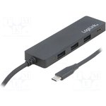 UA0311, Hub USB; USB A socket x3,USB C socket,USB C plug; USB 3.0; PnP
