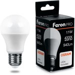 38030, Лампа светодиодная LED 11вт Е27 белый Feron.PRO
