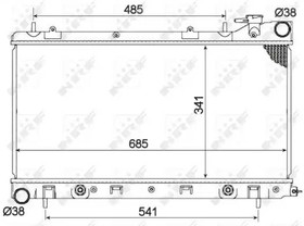 Фото 1/2 53095, Радиатор охлаждения SUBARU FORESTER 97-02, IMPREZA 92-00,