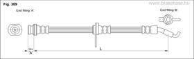 FT0468, Шланг тормозной передн SUZUKI: SWIFT III (SG) 1.3/1.3 4x4/1.3 DDiS/1.5/1.6 05-