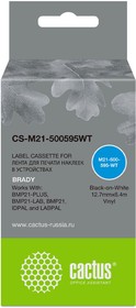 Фото 1/3 Картридж ленточный Cactus CS-M21-500595WT черный для Brady BMP21-PLUS, BMP21-LAB