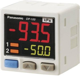 Фото 1/3 DP-102-M-P, Pressure Sensor, -1bar Min, 10bar Max, 2x PNP-NO/NC Output, Relative Reading