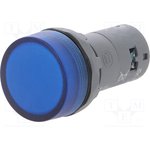 CL2-523L, Индикат.лампа индикаторная лампа, плоский, синий, Отв O22мм
