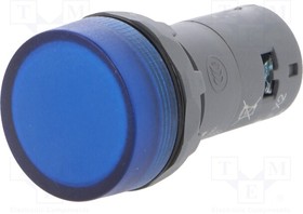 CL2-523L, Индикат.лампа индикаторная лампа, плоский, синий, Отв O22мм