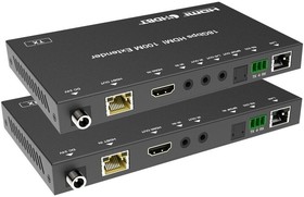 Фото 1/2 Удлинитель сигнала HDMI 2.0 Infobit [E100K-T] 18 Гбит/с HDBaseT (Передатчик), 100 м для 4K/60 Гц. Двунаправленный ИК и RS232, POC, KVM.