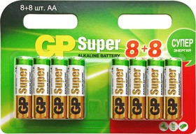 Фото 1/4 Батарейка GP Super Alkaline АА (LR6) 15A8/8-2CRD16
