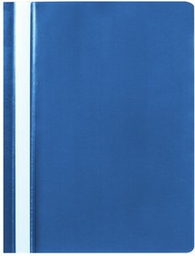 Фото 1/10 Скоросшиватель пластиковый STAFF, А4, 100/120 мкм, синий, 225730