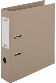 Фото 1/9 Папка-регистратор STAFF "Basic" картонная, без покрытия и уголка, 75 мм, 225943