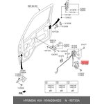 95960-5H002, Привод замка двери HYUNDAI HD65,72,78 левой OE