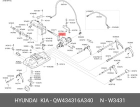 QW43431-6A340, Воздухораспределитель КПП HYUNDAI HD120 (KH10) OE