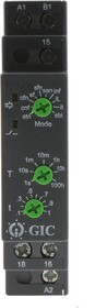 Фото 1/5 1CMDT0, DIN Rail Mount Timer Relay, 12 → 240V ac/dc, 1-Contact, 0.1 s → 100h, SPDT