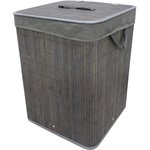 Бамбуковая корзина с ручками по бокам и откидной крышкой BLB-08-G, размер ...