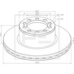 016.672-00A, 016.672-00A_диск тормозной !430/131x45/143.5 10n-168-M12x2\ MB ...